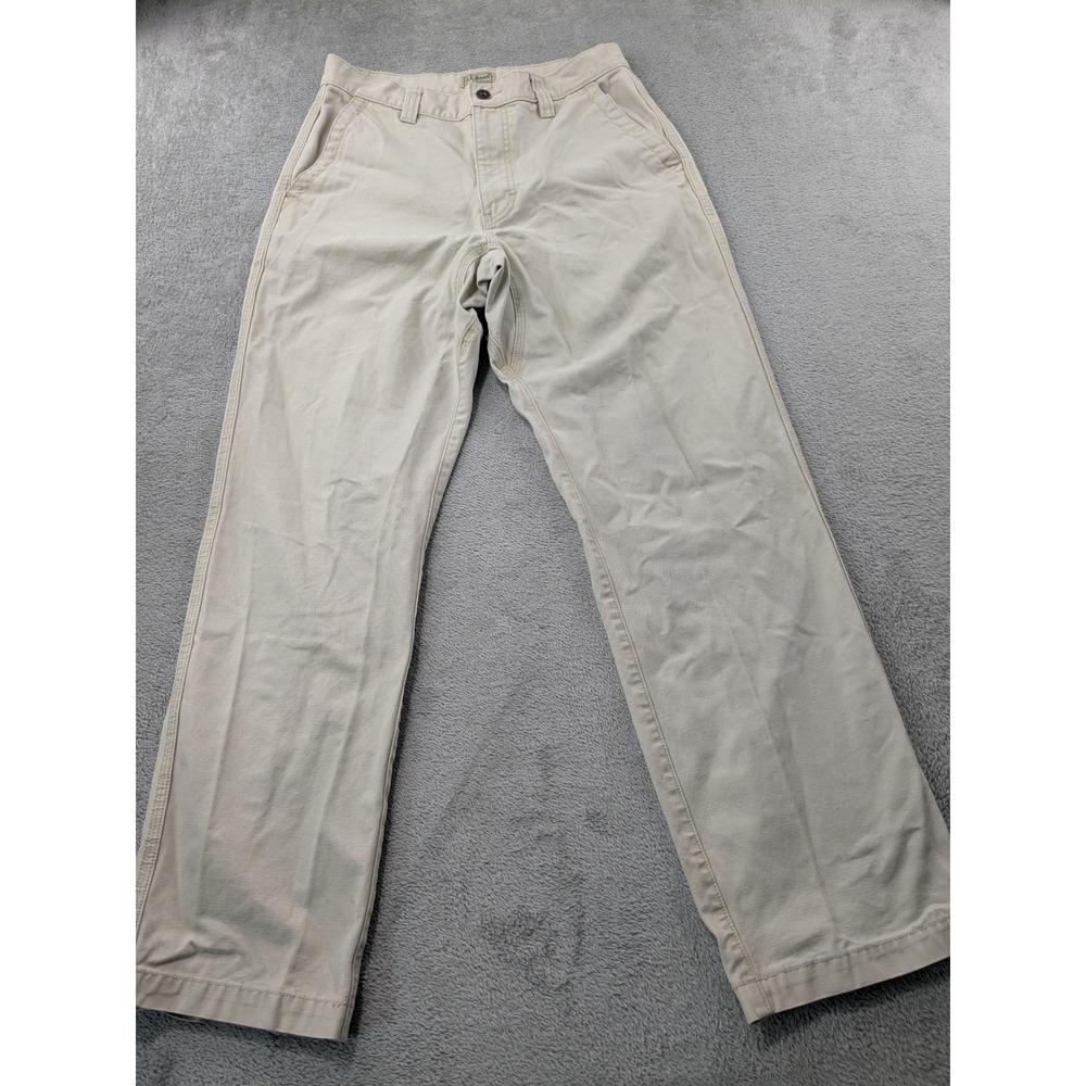 L.L.Bean Cotton Casual Pants Straight Leg Everyday Khakis Men's Size 32
